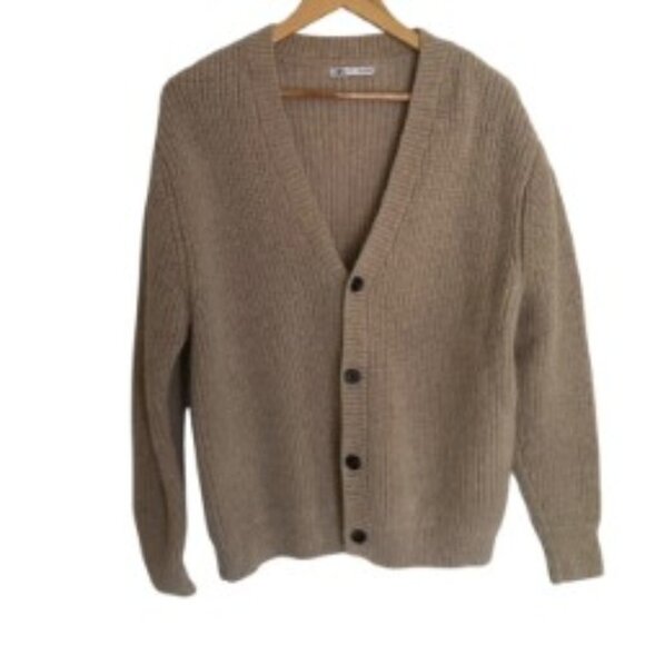 Zara Wool Blend Cardigan Sweater Large - Picture 1 of 4